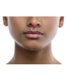 Rave Ring NRG Single Sachet Energy Scent Pink worn on septum for energizing aromatherapy.