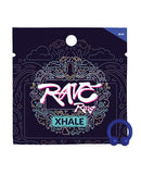 Rave Ring Xhale Single Sachet Breath Easy Scent Blue packaging with aromatherapy ring in blue color.