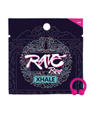 Rave Ring Xhale Single Sachet Breath Easy Scent Pink packaging with pink ring design for aromatherapy.