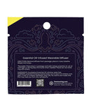 Rave Ring Vapor Eucalyptus Nasal Diffuser Ring Yellow back package directions and ingredients for essential oil diffuser.