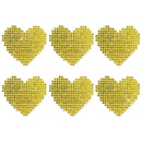 Razzle Dazzle Crystal I Heart U Body Stickers 6 Pack Gold featuring shiny crystal heart designs.