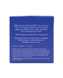 Dame Massage Oil Candle Wild Lust ingredients and usage instructions on product packaging.