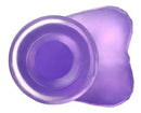 Get Lucky Jelly Love 9 Inch Dildo Purple showcasing its smooth, shiny surface and vibrant purple color.