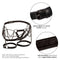 Euphoria Plus Size Thigh Harness with Chains, adjustable vegan leather and plush velvet lining, secure buckle closures and detailed measurements