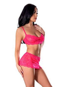 GET IT GIRL BRA SKIRT & THONG SET PINK L/XL-1