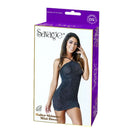 HALTER SHIMMERY MINI DRESS BLACK-0