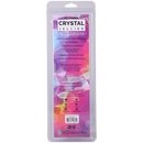 Crystal Jellies Realistic Cock 9 Inch Purple packaging with product features and details.
