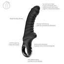 Fun Factory Tiger G-Spot Vibrator Black with flexible silicone shaft and curved tip for G-spot massage.