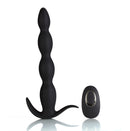 Maia Mason Remote Control Silicone Butt Plug Black with a remote for 15 vibration functions.