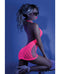 GLOW SHOCK VALUE HALTER DRESS NEON PINK O/S-1
