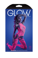 GLOW CAPTIVATING BODYSTOCKING SET NEON PINK O/S-2