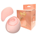 Bella Peach Clitoral Stimulator Silicone Vibrator in peach shape with packaging for discreet pleasure.