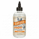 Savage Sex Sauce Hot Mango Lubricant 8.45 Oz bottle with tropical flavor and warming properties.