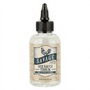 Savage Sex Sauce Thick Lubricant 4.05 Oz in a clear bottle with a black cap and detailed label.
