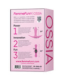 Femme Funn Ossia Wearable Vibrator Pink packaging showing features and specifications.