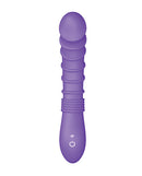 Luv Inc Ribbed G-Spot Vibrator Purple with ribbed texture for enhanced internal stimulation and ten vibration modes.