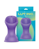 Luv Inc Mouth and Tongue Suction Cup Vibrator Purple