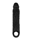 Shaft Model F Sheath Size 1 Black realistic penis sheath designed for intimate moments.