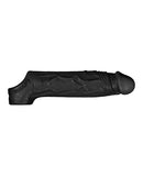 Shaft Model F Sheath Size 1 Black realistic penis sheath crafted from FLEXISKIN material.