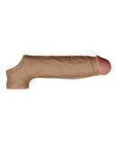 Shaft Model F Flexskin Liquid Silicone 8.8 Inch Sheath Oak realistic penis sheath for intimate moments.