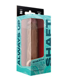 Shaft Model F Flexskin Liquid Silicone 8.8 Inch Sheath Oak packaging with realistic design and branding.