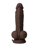 Shaft Flexskin 7.5 Inch Vibrating Dong with Balls Mahogany - Image 3