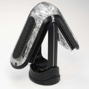 Tenga Flip Zero Gravity Electronic Vibration Black side view showing advanced design and sleek appearance.