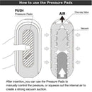 How to use the Pressure Pads for Tenga Flip Zero Gravity Electronic Vibration Black to create vacuum suction.