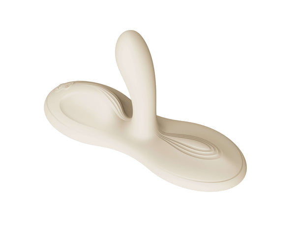 ZALO Flora Smart Vibrating Pad in Ivory White, premium adult toy for clitoral, vaginal, and anal stimulation.