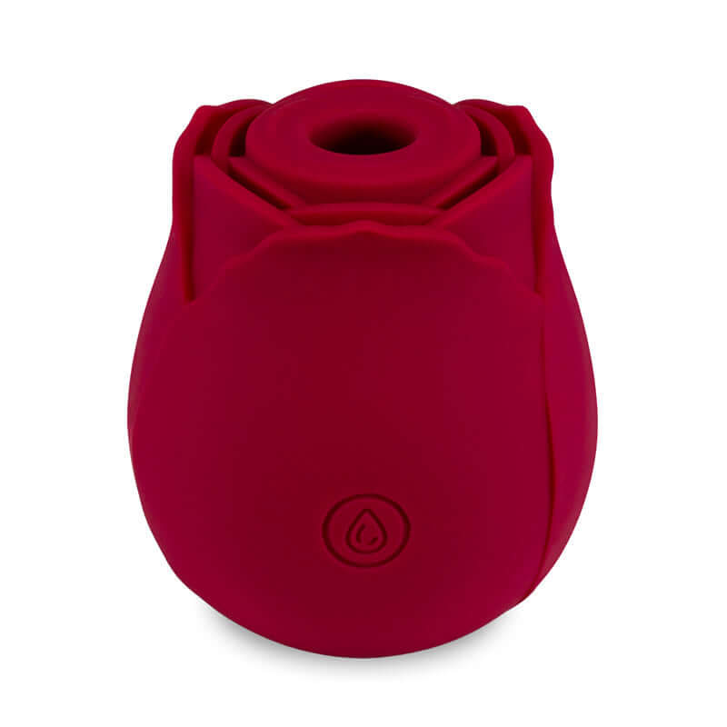 Loe The Rose Premium Suction Clitoral Stimulator in red, designed for intimate pleasure and gentle caresses.
