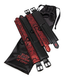 Fifty Shades Sweet Anticipation Under Mattress Restraint Set with stylish straps and storage bag.