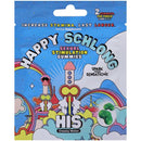 Happy Schlong Sexual Stimulation Gummies packaging, featuring vibrant colors and 'Creamy Melon' flavor.