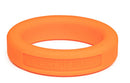 Perfect Fit Hefty Ring 1.4 Inch Silicone Cock Ring Orange on a white background.