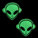 Neva Nude Glow in the Dark Alien Pasties featuring playful alien design for festivals and raves.