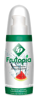 ID Frutopia Natural Watermelon Flavored Lubricant 3.4 Oz bottle with vibrant watermelon graphics.