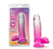 B Yours Sugar Magnolia 7" realistic dildo in fuchsia with suction cup base and packaging, ideal for pleasure and play.