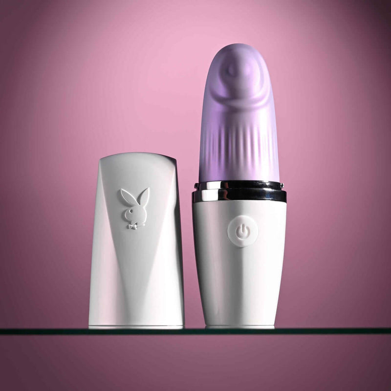 Playboy Getaway Tapping Toy - Lipstick Design | 7 Speeds, Waterproof, USB Rechargeable, Discreet Pleasure Device