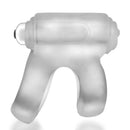 Oxballs Headlight Shaft-Holster LED Cock Ring Clear Ice, featuring two-ring design and LED light for intimate moments.