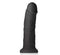 Colours Pleasures Girth Silicone Dildo 7 inches in black with suction cup base for versatile use.