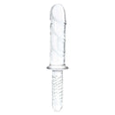 Gläs 11 Inch Girthy Cock Double Ended Dildo with Textured Glass and Handle for Internal Massage