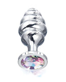 NIXIE HONEY DIPPER LARGE RIBBED STAINLESS STEEL PLUG-1