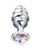 NIXIE HONEY DIPPER LARGE RIBBED STAINLESS STEEL PLUG-1