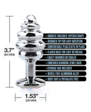 NIXIE HONEY DIPPER LARGE RIBBED STAINLESS STEEL PLUG-2