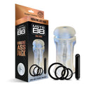 Mstr B8 Vibrating Ass Pack Bum Rush 5 Piece Kit with textured sleeve, vibrating bullet, and silicone support rings.