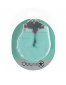 OUCH! HEAVY DUTY FLUFFY HANDCUFFS - POWDER GREEN-0
