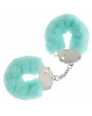OUCH! HEAVY DUTY FLUFFY HANDCUFFS - POWDER GREEN-1