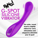 Purple G-Spot Silicone Vibrator - Ultimate Targeted Pleasure with ribbed head for enhanced internal stimulation and satisfaction.