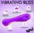 Purple G-Spot Silicone Vibrator with 7 vibrations, waterproof, USB rechargeable, 3 speeds – Ultimate Targeted Pleasure.