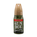 Gun Oil Natural 8 Oz Water Based Lubricant bottle with camo design and easy grip cap.