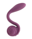Gender X Poseable You Snail Vibrator Purple on a white background showcasing its unique design and rose-like textures.